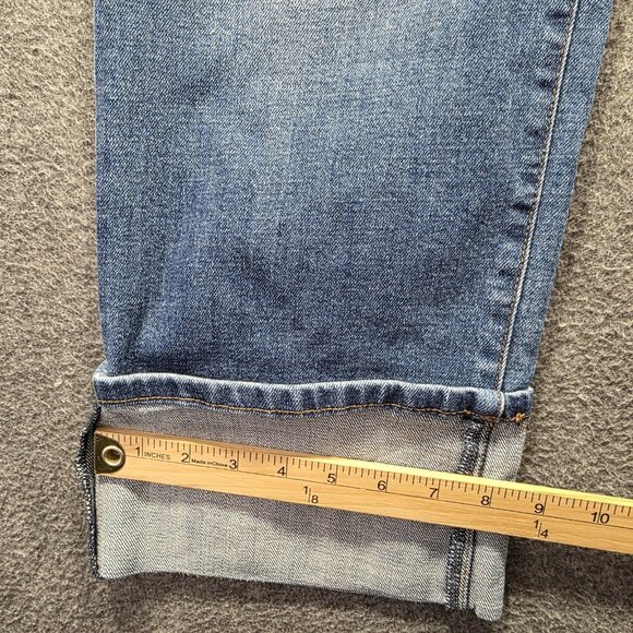 KUT From The Kloth Jeans Womens 2 Blue Sienna Wide Leg High Rise Cuffed Cropped - Picture 9 of 9